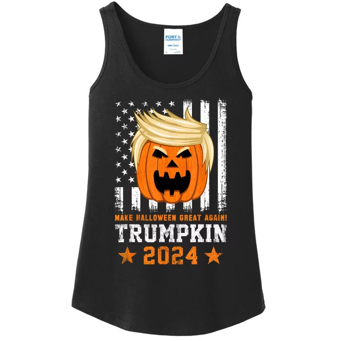 Trumpkin 2024 Usa Make Halloween Great Again Funny Trump Ladies Essential Tank