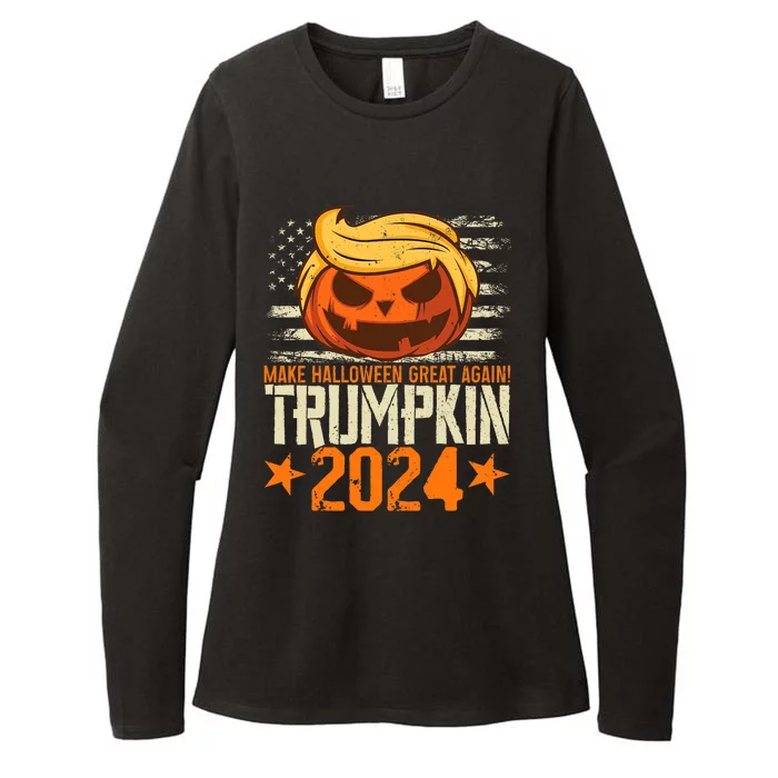 Trumpkin 2024 Usa Make Halloween Great Again Funny Trump Womens CVC Long Sleeve Shirt