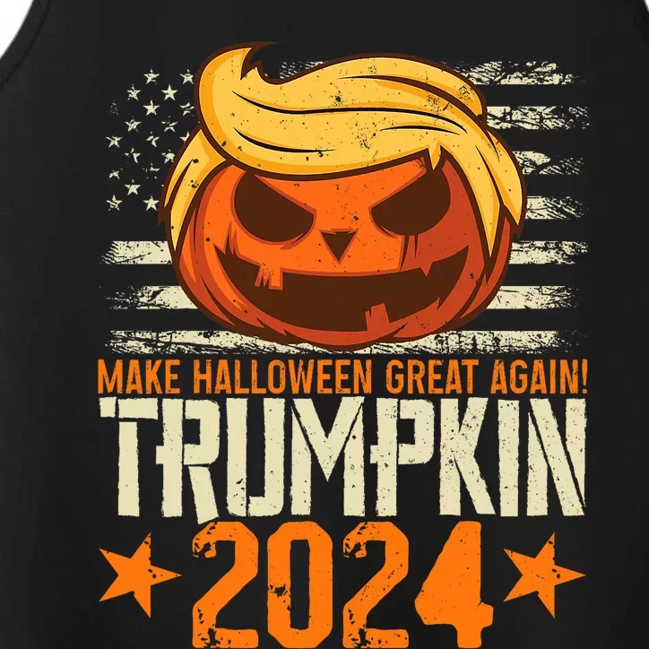 Trumpkin 2024 Usa Make Halloween Great Again Funny Trump Performance Tank