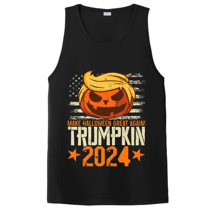 Trumpkin 2024 Usa Make Halloween Great Again Funny Trump Performance Tank