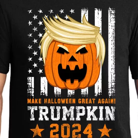 Trumpkin 2024 Usa Make Halloween Great Again Funny Trump Pajama Set