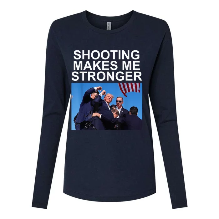 Trump 2024 Us Flag Donald Trump Election Rally Shooting 2024 Womens Cotton Relaxed Long Sleeve T-Shirt