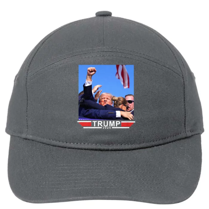 Trump 2024 Us Flag Donald Trump Election Rally Shooting 2024 7-Panel Snapback Hat