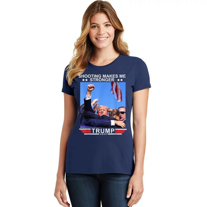 Trump 2024 Us Flag Donald Trump Election Rally Shooting 2024 Women's T-Shirt