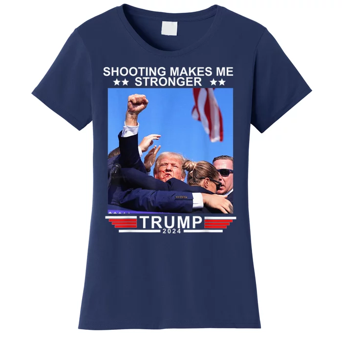 Trump 2024 Us Flag Donald Trump Election Rally Shooting 2024 Women's T-Shirt