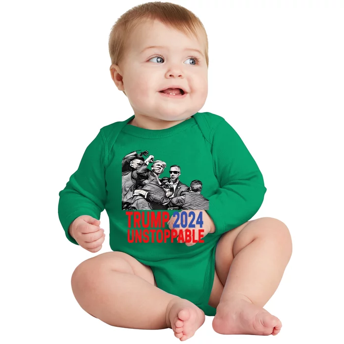 Trump 2024 Usa President Elections Pennsylvania Voters 2024 Baby Long Sleeve Bodysuit