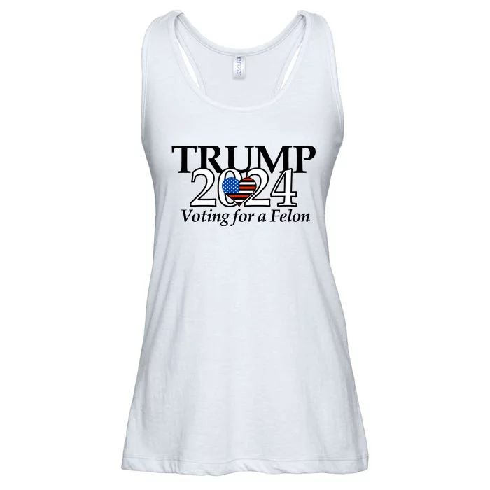 Trump 2024 Voting For A Felon Making America Great Again Ladies Essential Flowy Tank