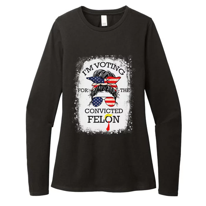 Trump 2024 Voting Convicted Felon Womens CVC Long Sleeve Shirt