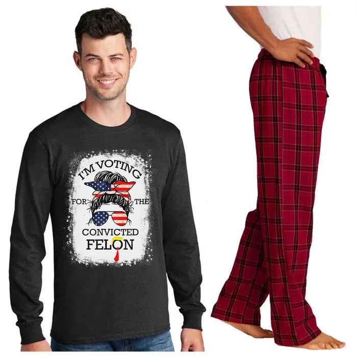 Trump 2024 Voting Convicted Felon Long Sleeve Pajama Set