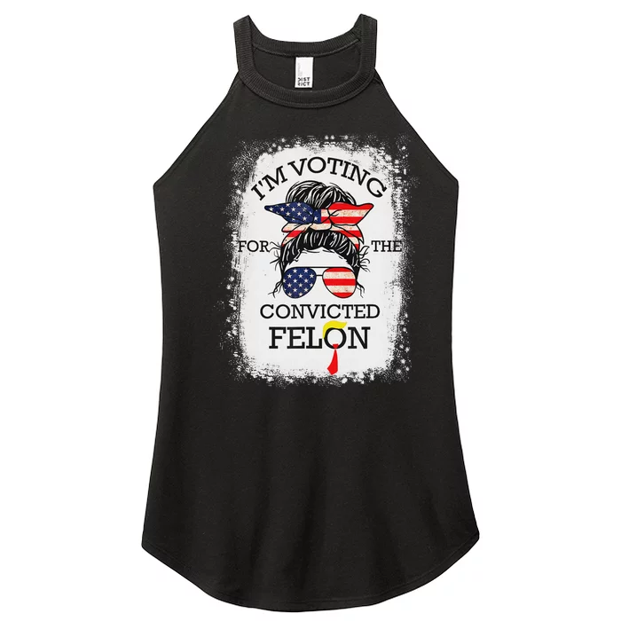 Trump 2024 Voting Convicted Felon Women’s Perfect Tri Rocker Tank