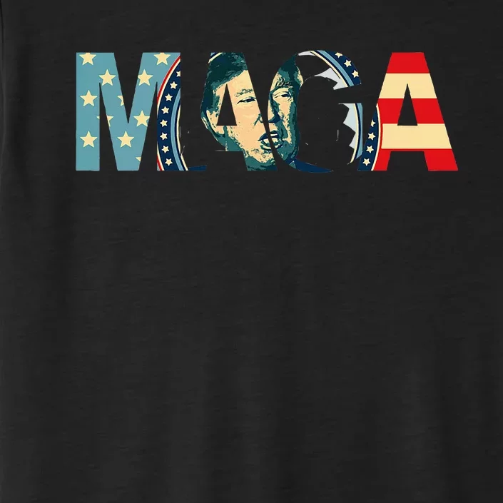 Trump 2020 Voted Maga American Flag ChromaSoft Performance T-Shirt