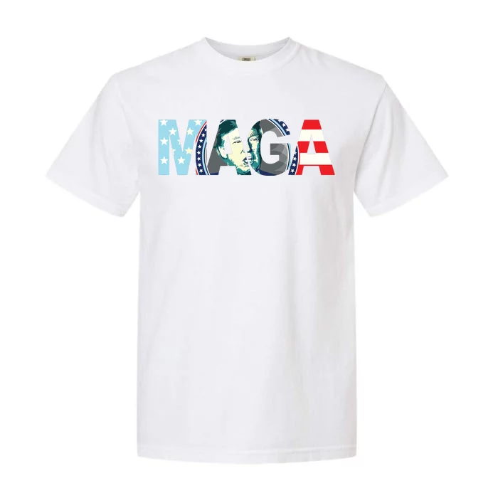 Trump 2024 Voted Maga American Flag Retro Vintage Gift Garment-Dyed Heavyweight T-Shirt