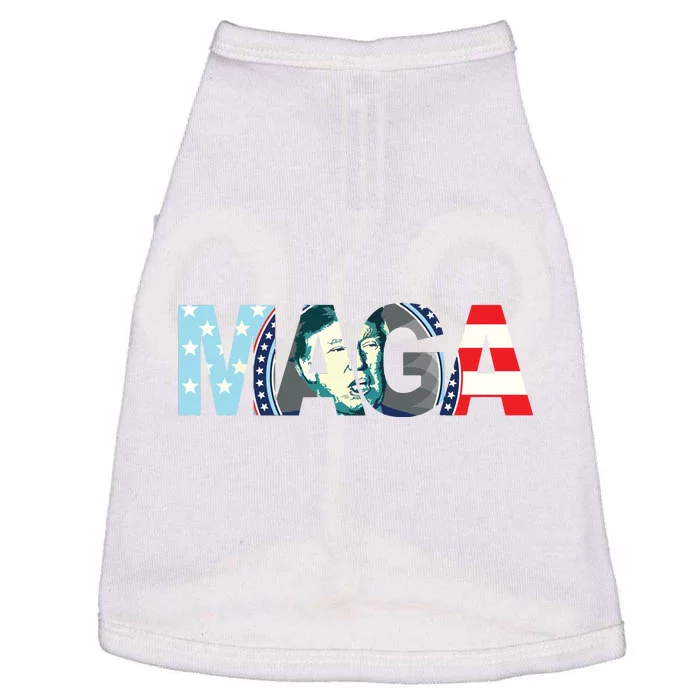 Trump 2024 Voted Maga American Flag Retro Vintage Gift Doggie Tank