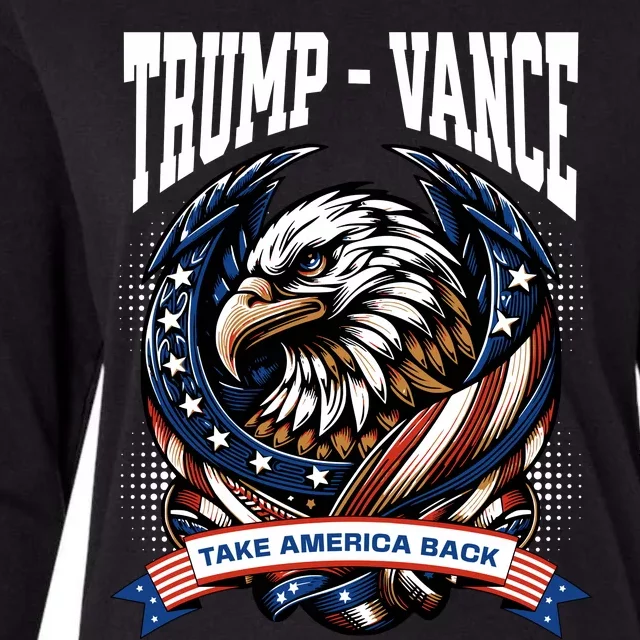 Trump 2024 Vance Take America Back Campaign Womens Cotton Relaxed Long Sleeve T-Shirt