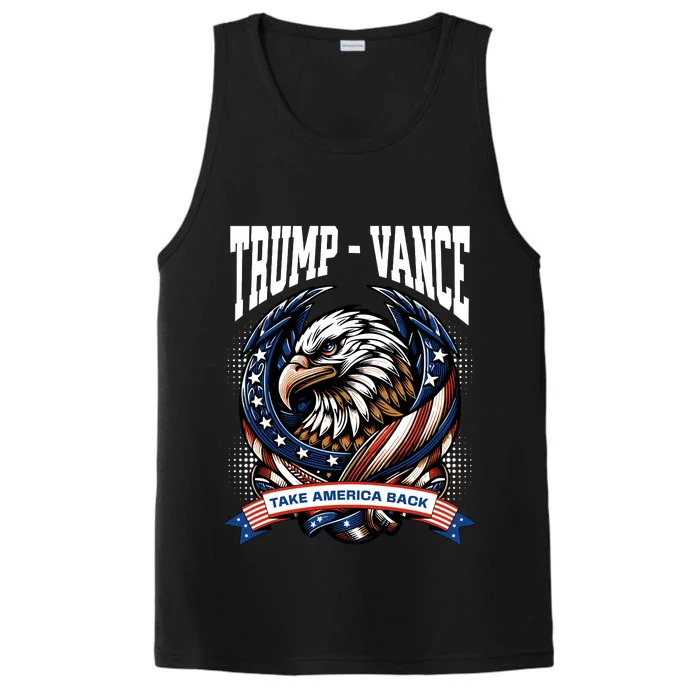 Trump 2024 Vance Take America Back Campaign Performance Tank