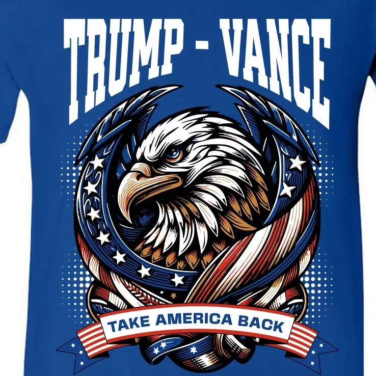 Trump 2024 Vance Take America Back Campaign V-Neck T-Shirt