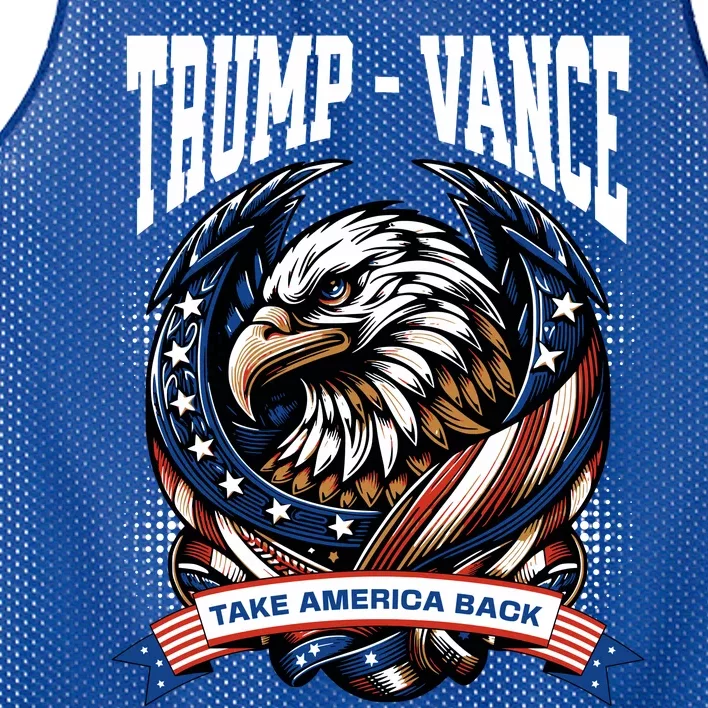 Trump 2024 Vance Take America Back Campaign Mesh Reversible Basketball Jersey Tank