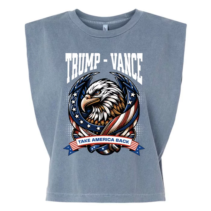 Trump 2024 Vance Take America Back Campaign Garment-Dyed Women's Muscle Tee