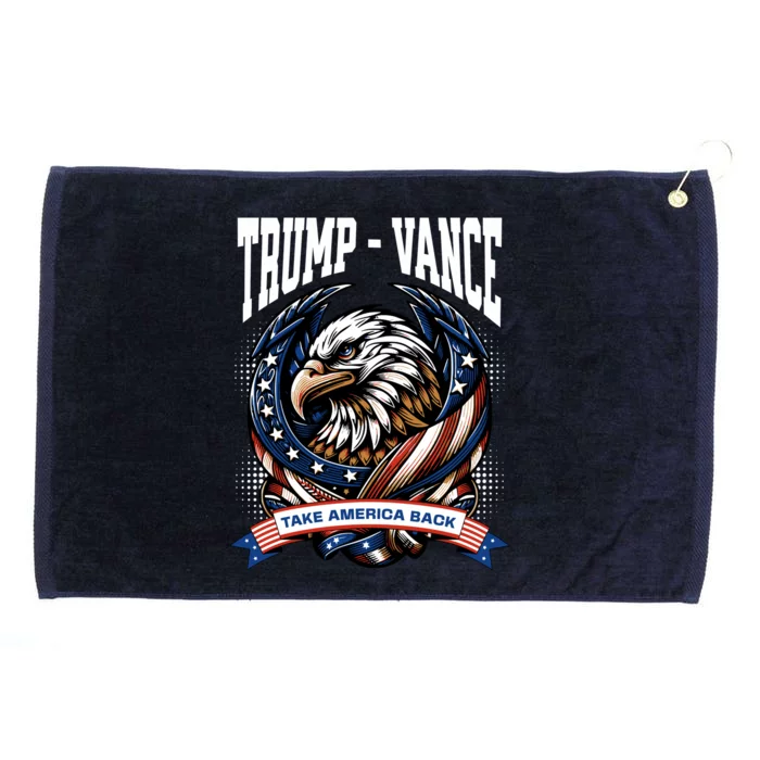 Trump 2024 Vance Take America Back Campaign Grommeted Golf Towel