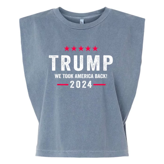 Trump 2024 Victory J.D.Vance President 47 Trump Won Garment-Dyed Women's Muscle Tee