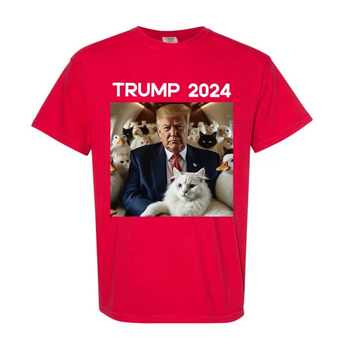 Trump 2024 Vs Cat Lady Kamala Trump Harris Debate Garment-Dyed Heavyweight T-Shirt