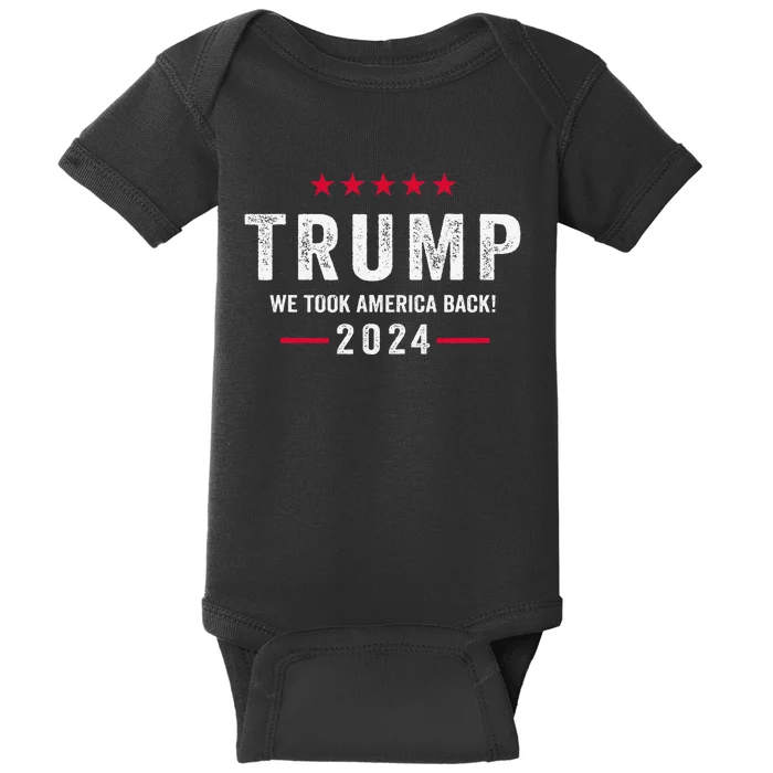 Trump 2024 Victory J.D.Vance President 47 Trump Won Gift Baby Bodysuit