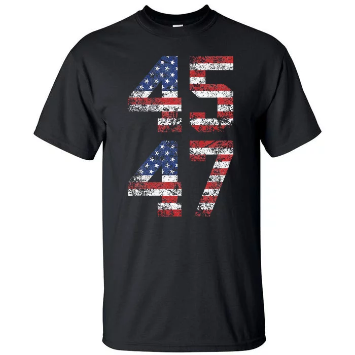 Trump 2024 Vintage Classic Fit Crew Neck Black Adult Tall T-Shirt