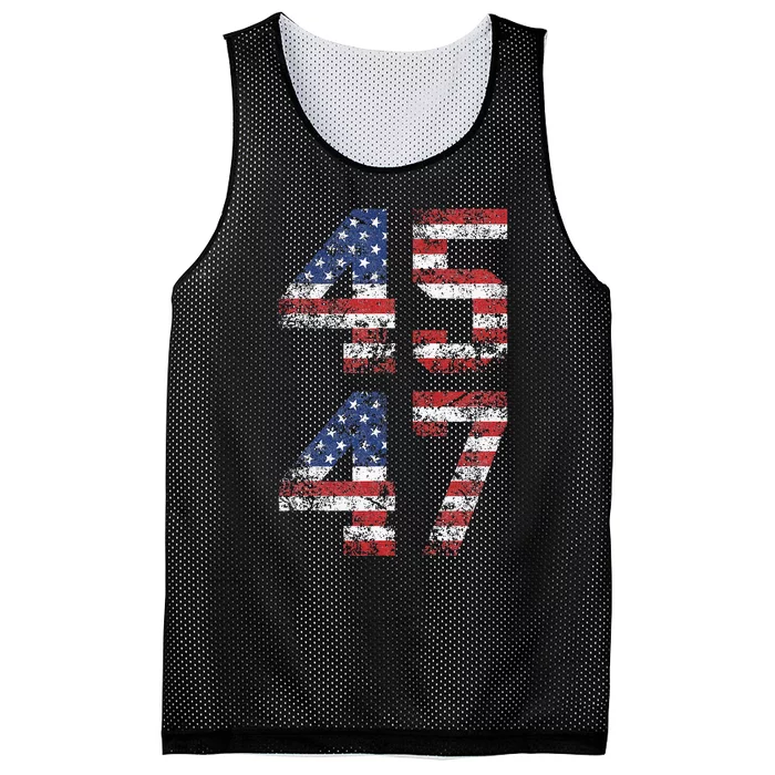 Trump 2024 Vintage Classic Fit Crew Neck Black Adult Mesh Reversible Basketball Jersey Tank