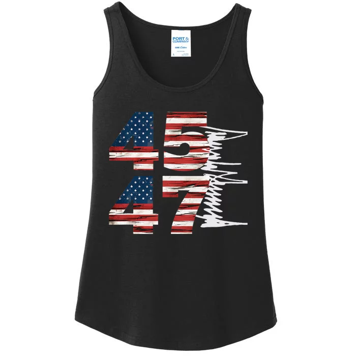 Trump 2024 Vintage 45 47 Ladies Essential Tank