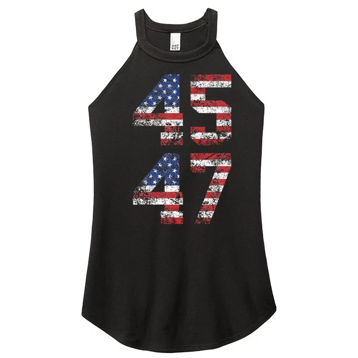 Trump 2024 Vintage T Classic Fit Crew Neck Black Adult Women’s Perfect Tri Rocker Tank