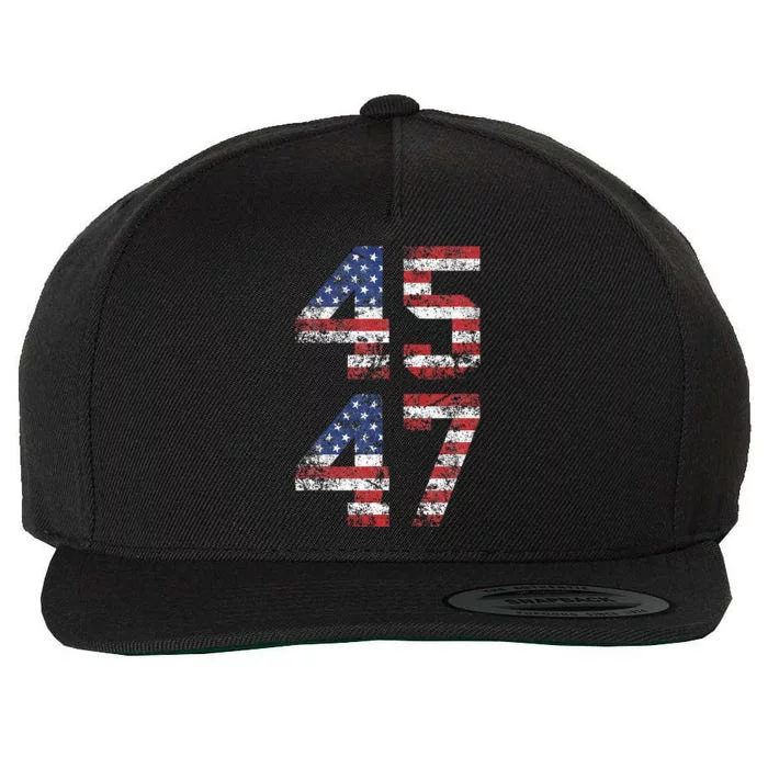 Trump 2024 Vintage T Classic Fit Crew Neck Black Adult Wool Snapback Cap