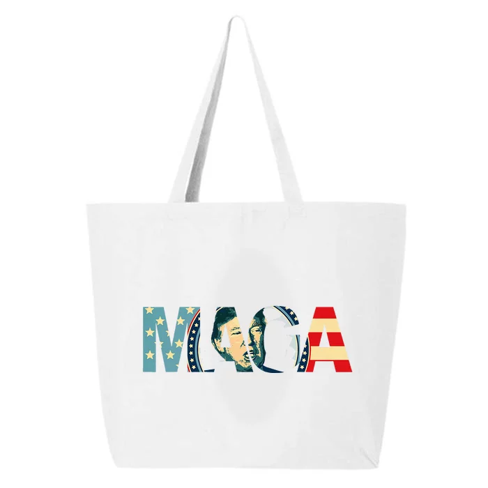 Trump 2024 Voted Maga American Flag Retro 25L Jumbo Tote