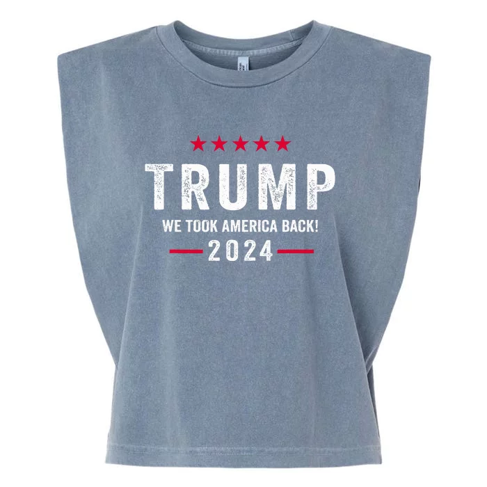 Trump 2024 Victory J.D.Vance President 47 Trump Won Garment-Dyed Women's Muscle Tee