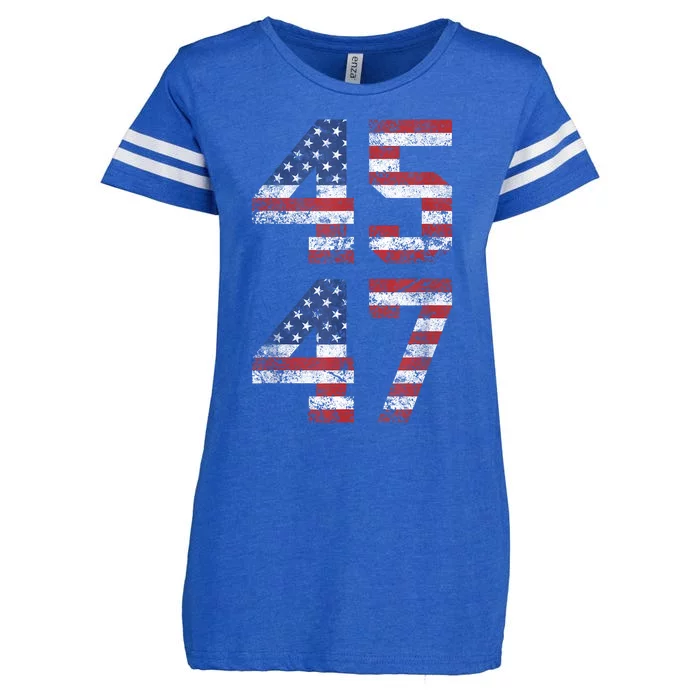 Trump 2024 Vintage Enza Ladies Jersey Football T-Shirt