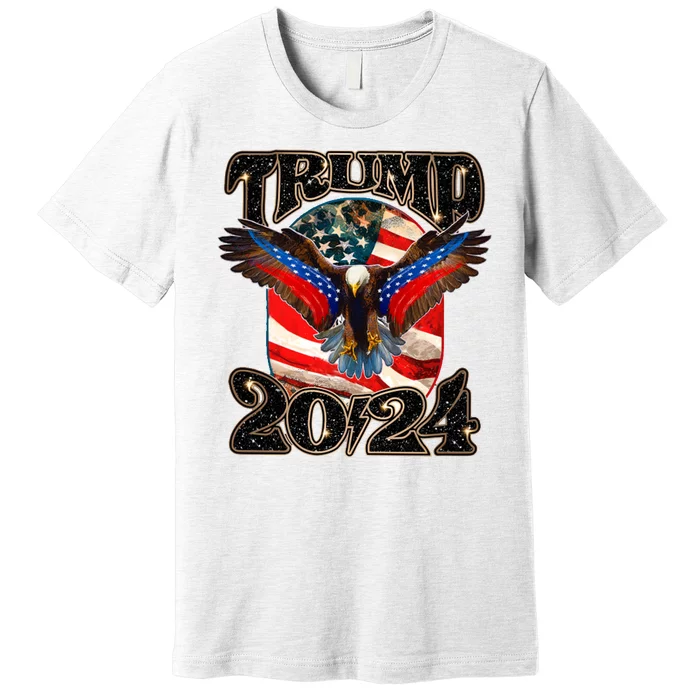 Trump 2024 Vintage American Bald Eagle Premium T-Shirt