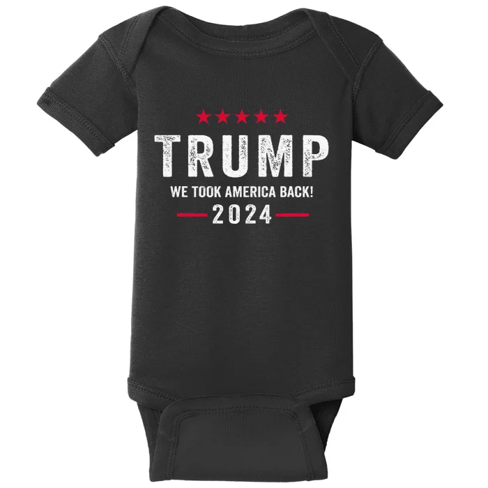 Trump 2024 Victory J.D.Vance President 47 Trump Won Baby Bodysuit