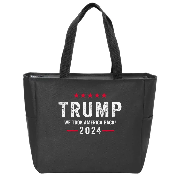 Trump 2024 Victory J.D.Vance President 47 Trump Won Zip Tote Bag