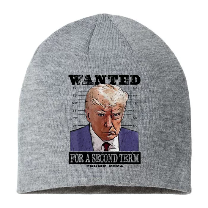 Trump 2024 Wanted For A 2nd Term 8 1/2in Sustainable Knit Beanie