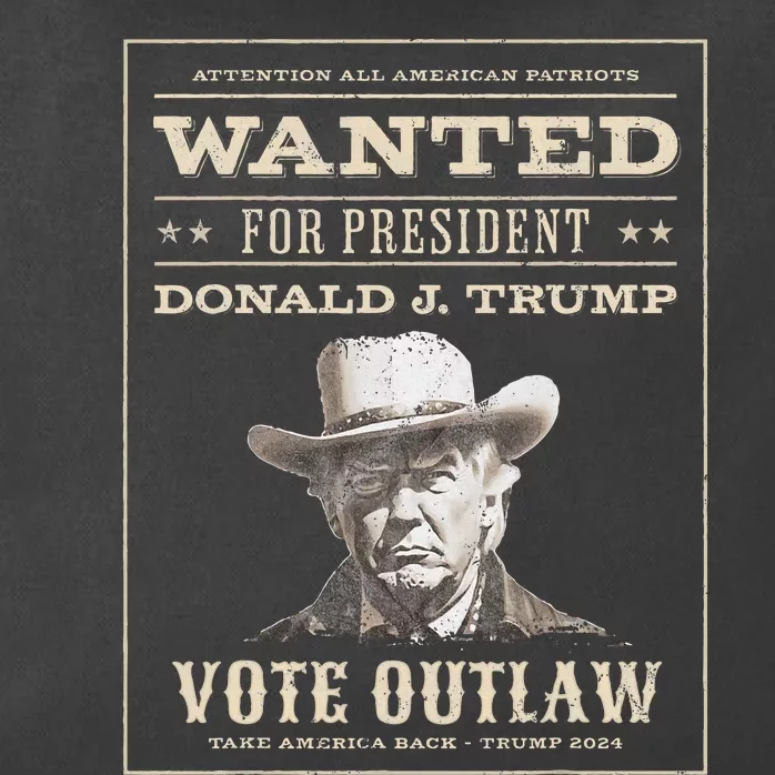 Trump 2024 Wanted Outlaw IM Voting Convicted Felon 2024 Zip Tote Bag