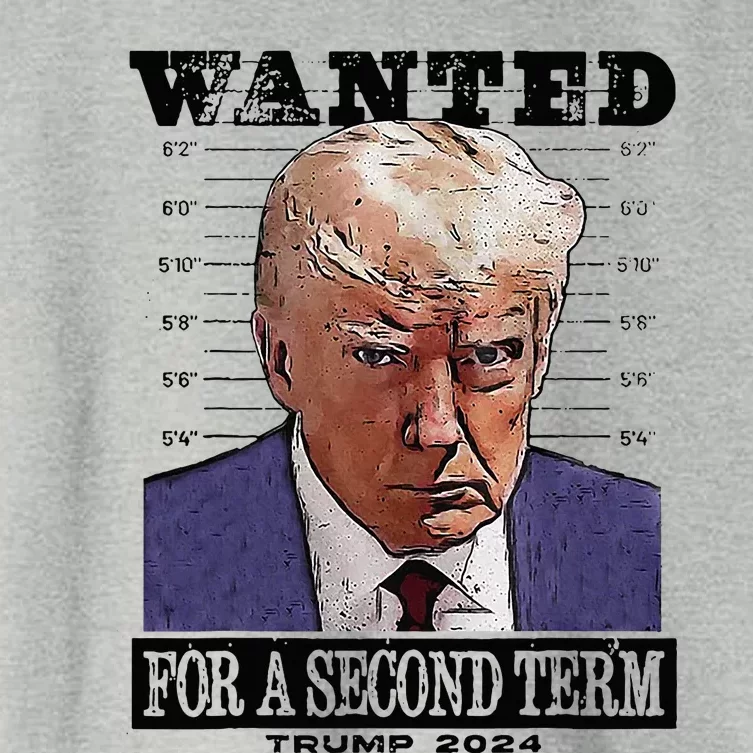 Trump 2024 Wanted For A 2nd Term Women's Crop Top Tee