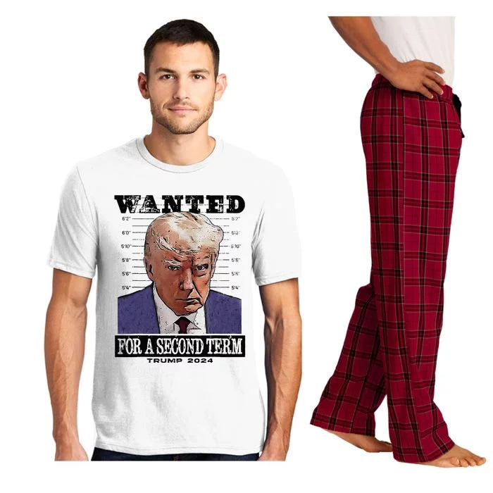 Trump 2024 Wanted For A 2nd Term Pajama Set