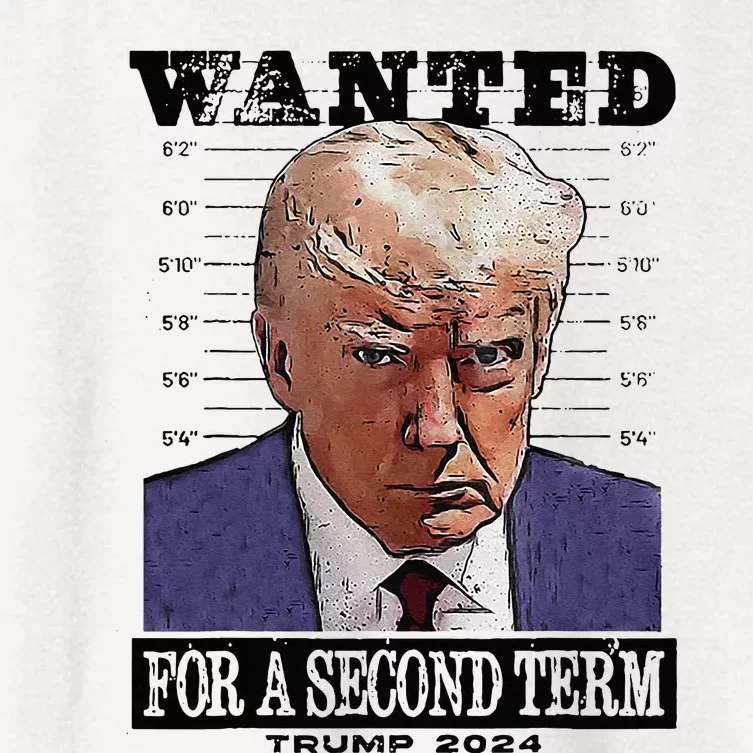 Trump 2024 Wanted For A 2nd Term Women's Crop Top Tee