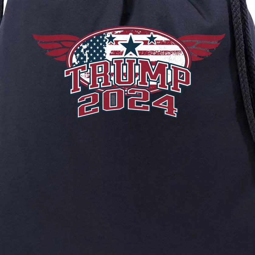 Trump 2024 Winged Logo Drawstring Bag