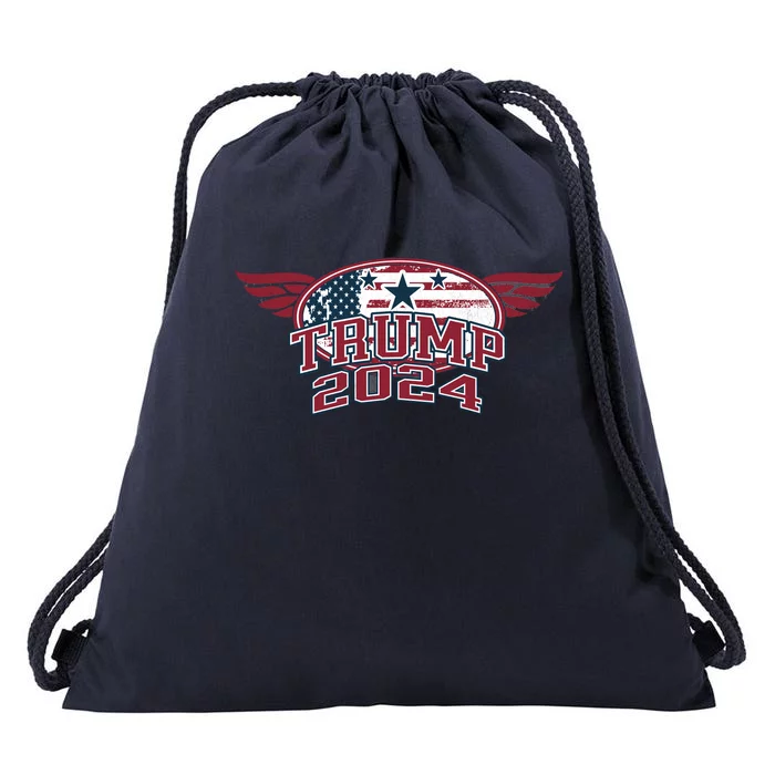 Trump 2024 Winged Logo Drawstring Bag