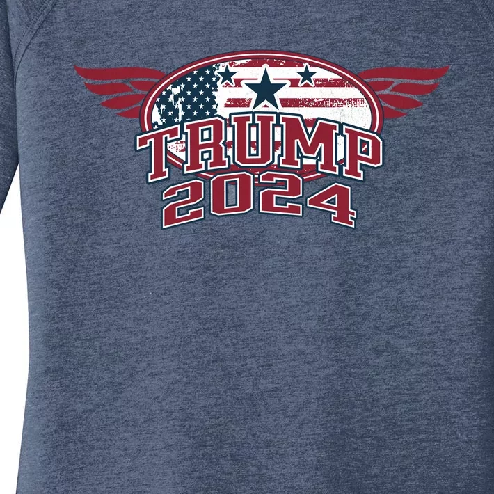 Trump 2024 Winged Logo Women's Perfect Tri Tunic Long Sleeve Shirt