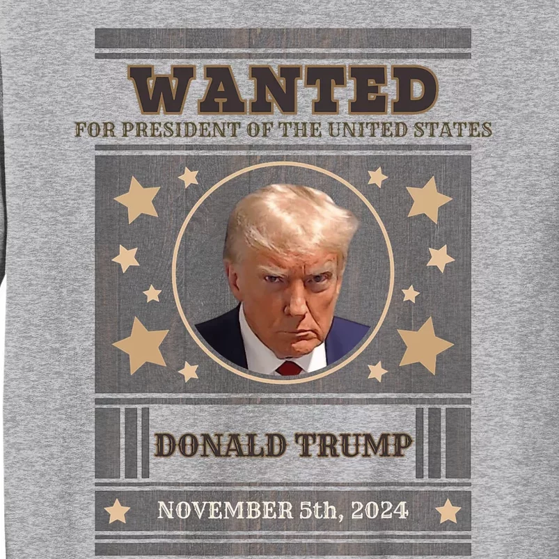 Trump 2024 Wanted For President Of The United States Tall Sweatshirt