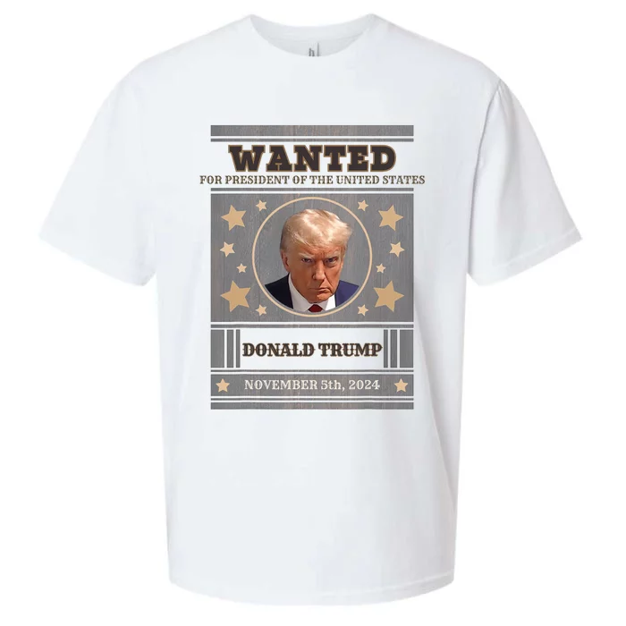 Trump 2024 Wanted For President Of The United States Sueded Cloud Jersey T-Shirt