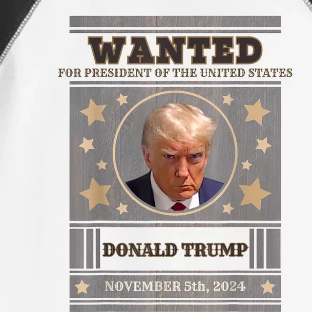 Trump 2024 Wanted For President Of The United States Toddler Fine Jersey T-Shirt