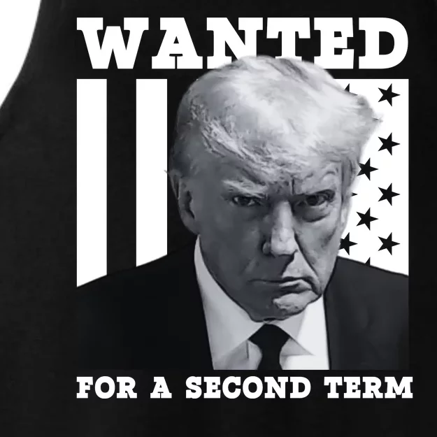 Trump 2024 Wanted For A 2nd Term Ladies Tri-Blend Wicking Tank