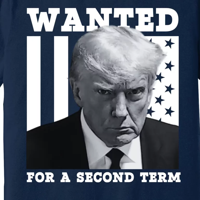 Trump 2024 Wanted For A 2nd Term Premium T-Shirt